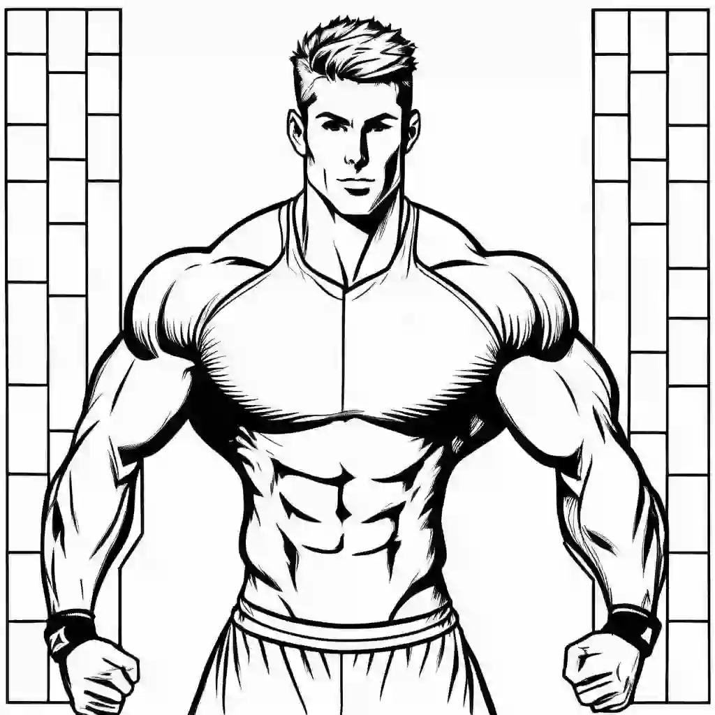 Athlete coloring pages